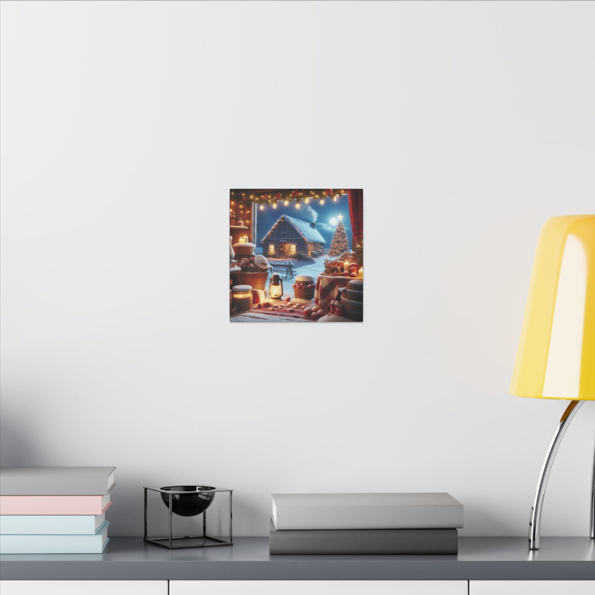 Christmas Cottage Matte Canvas Wall Art