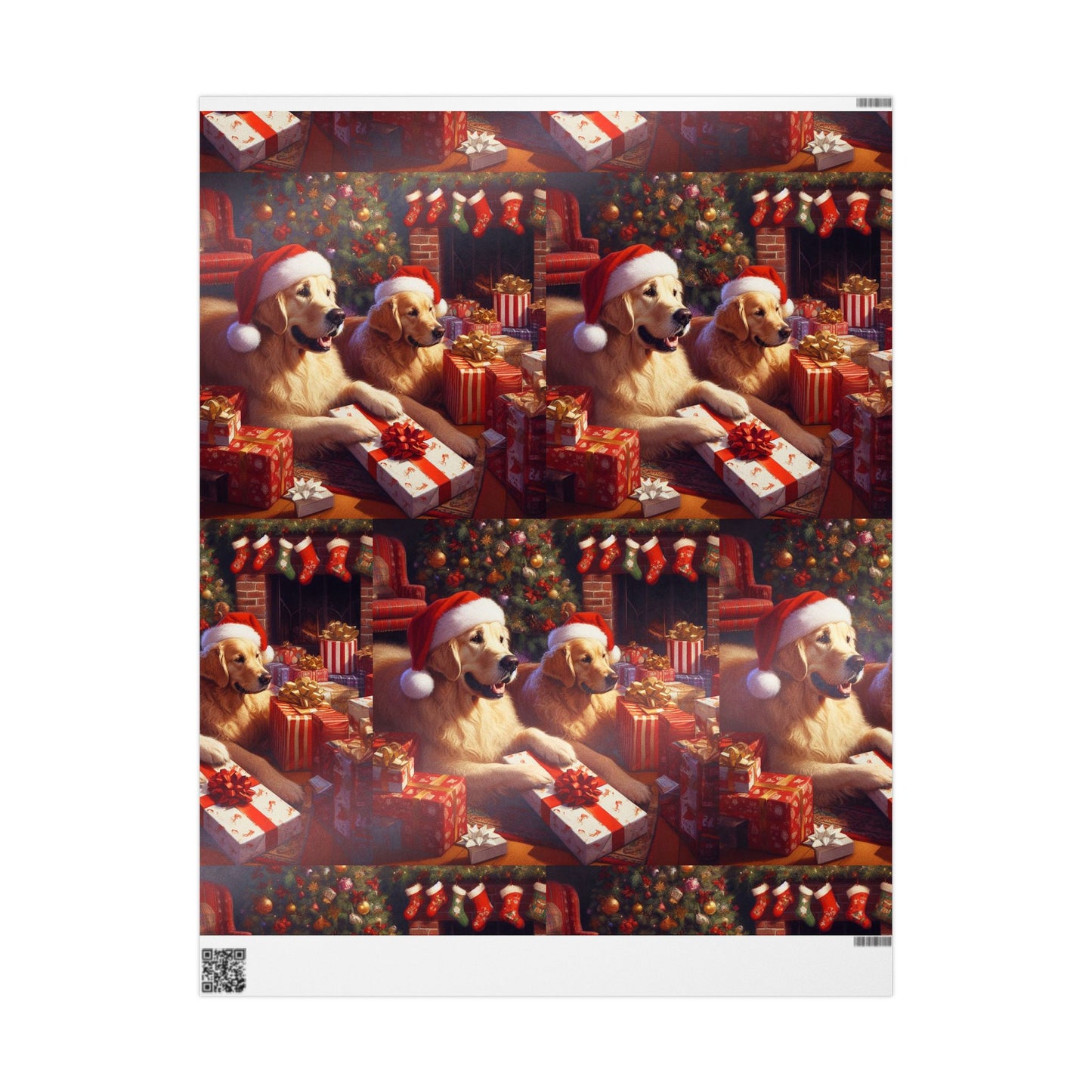 Golden Retriever Christmas Wrapping Paper