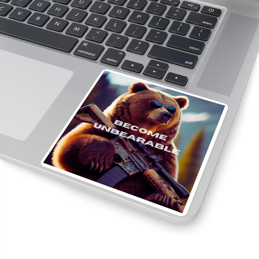 Become Unbearable Rifle Bear Sticker
