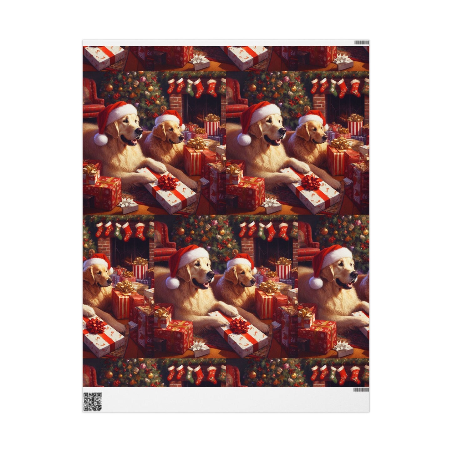 Golden Retriever Christmas Wrapping Paper