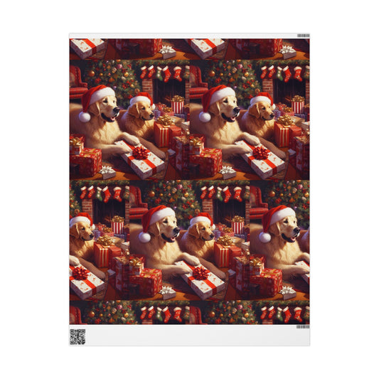 Golden Retriever Christmas Wrapping Paper
