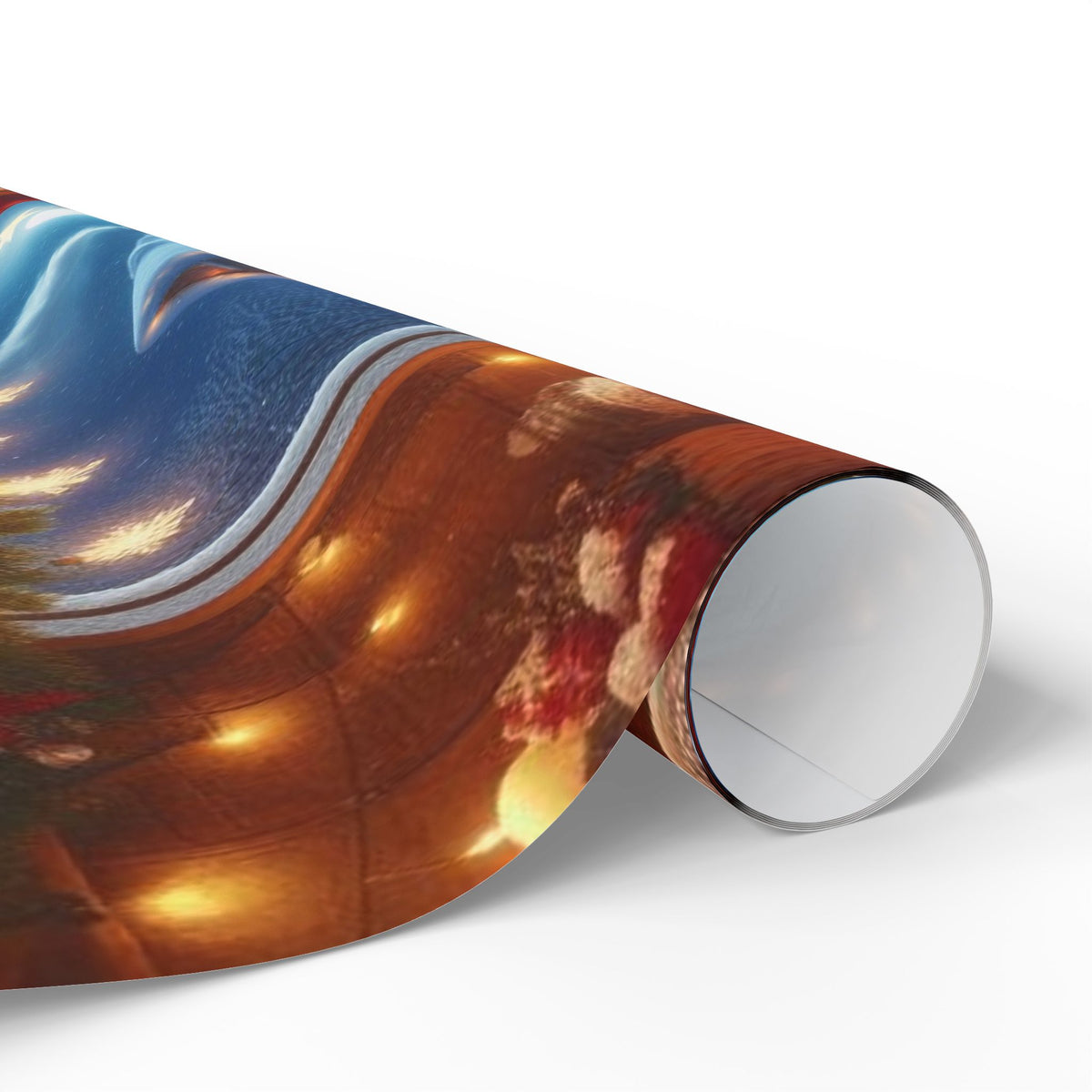 Christmas Farmhouse Wrapping Paper Roll — Cozy Holiday Gift Wrap
