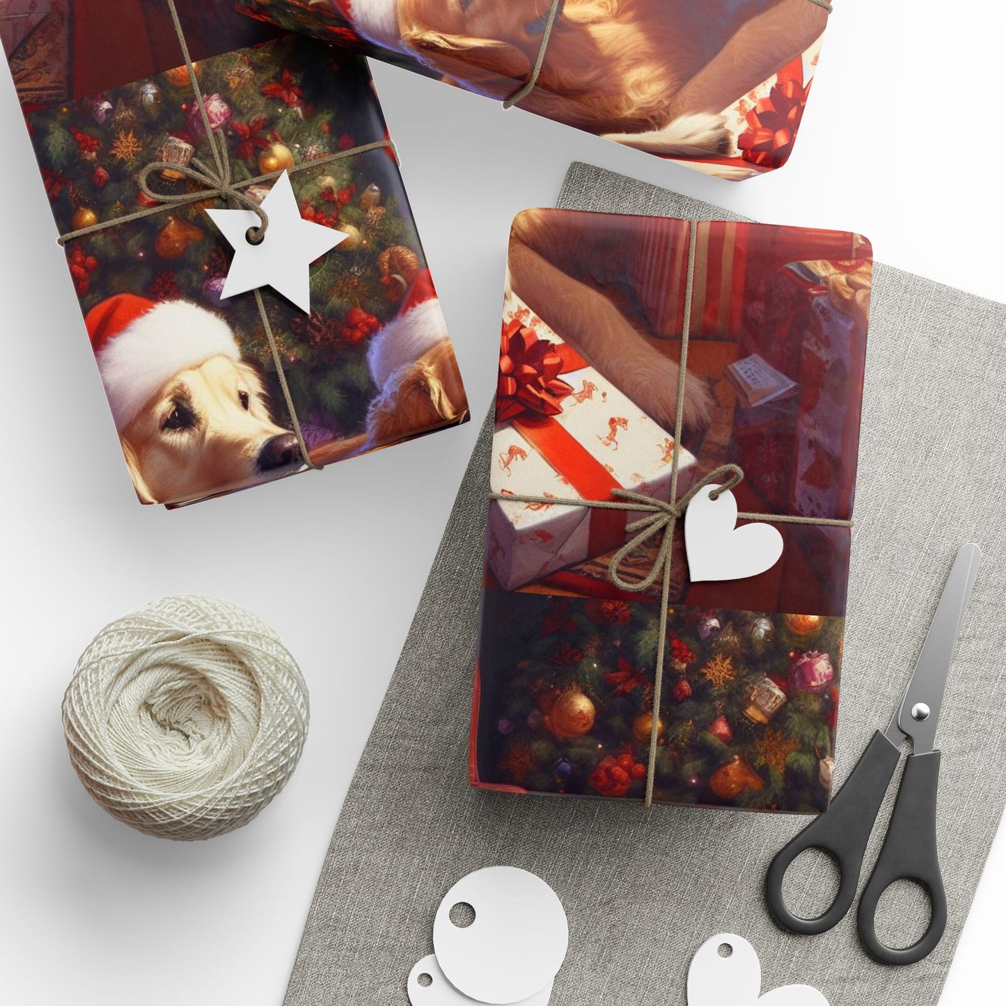 Golden Retriever Christmas Wrapping Paper