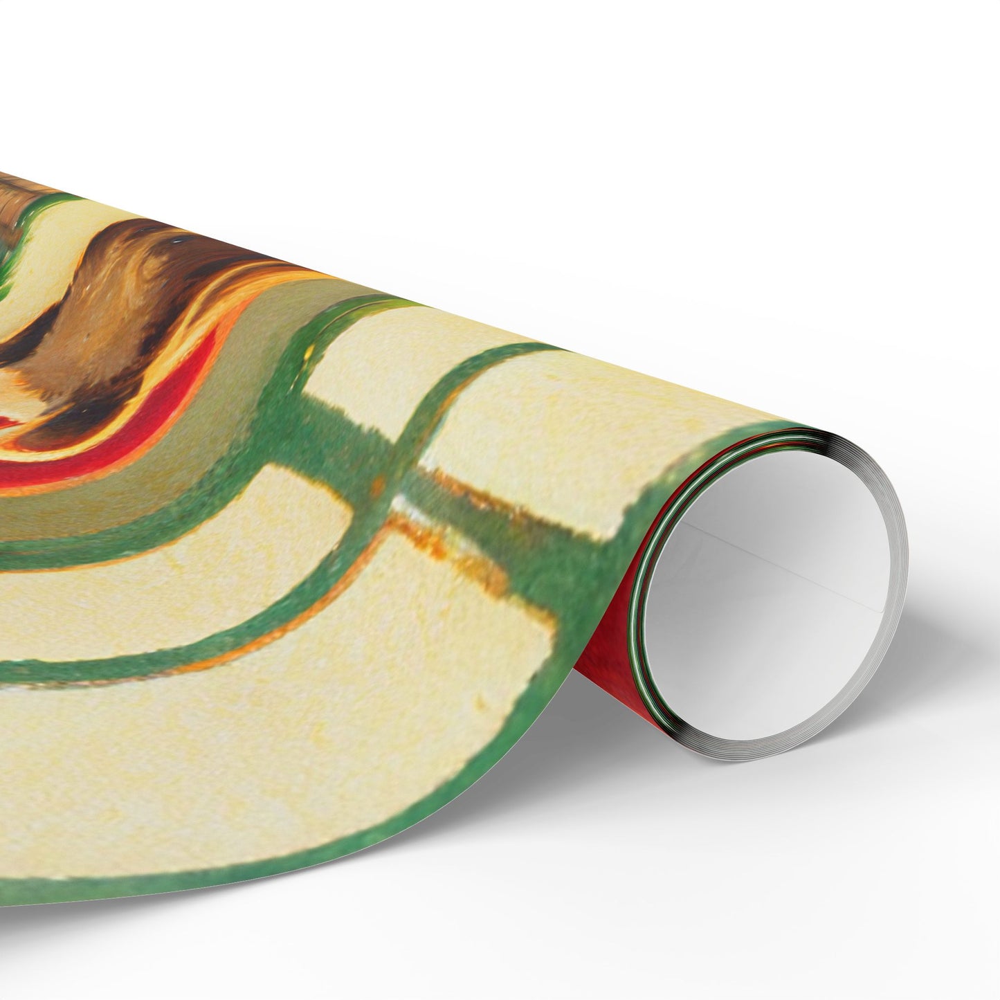 Cozy Bear Reading by Fireplace Christmas Wrapping Paper