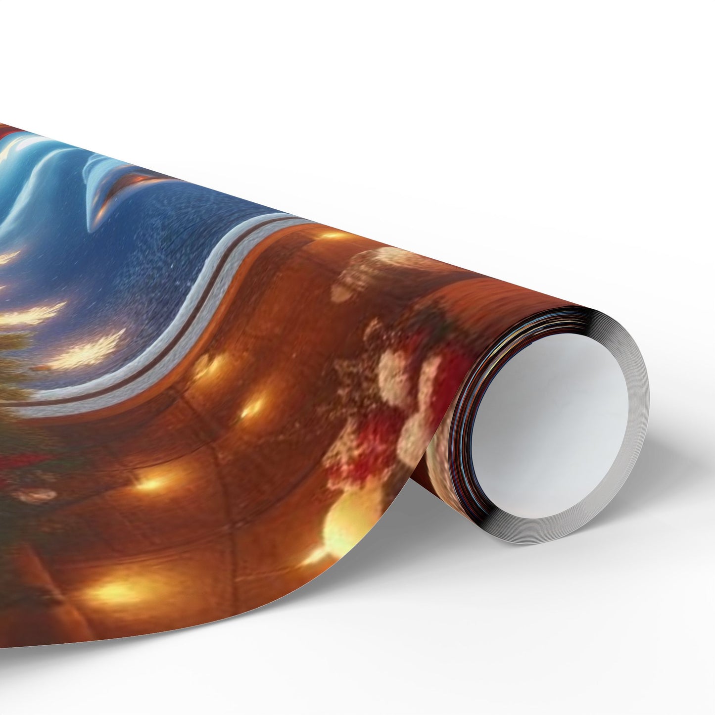 Christmas Farmhouse Wrapping Paper Roll — Cozy Holiday Gift Wrap