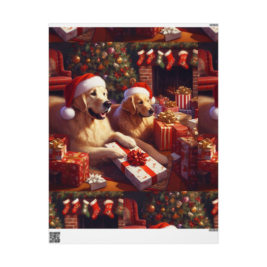 Golden Retriever Christmas Wrapping Paper