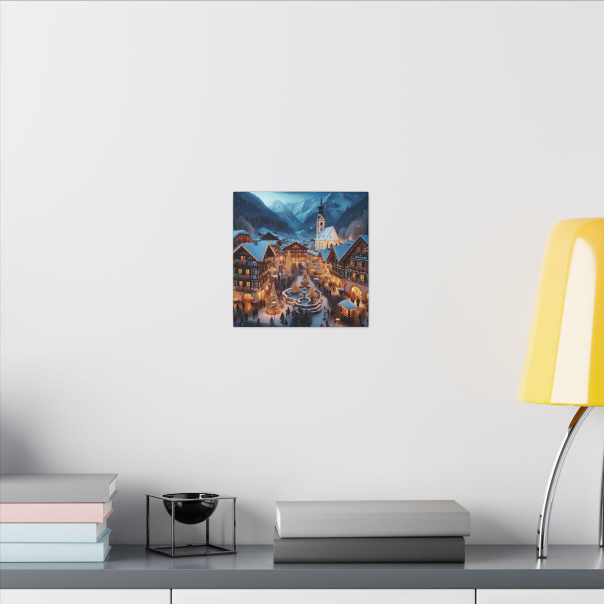 German Winter Village Christmas Canvas Print