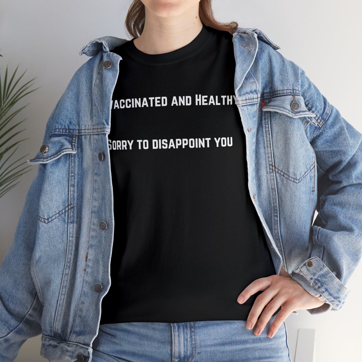 Unvaccinated and Healthy Unisex Heavy Cotton Tee