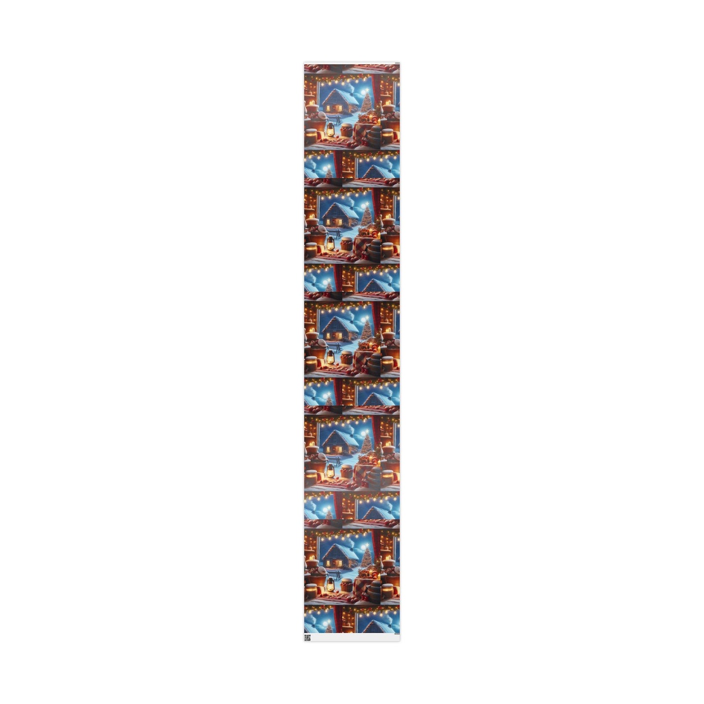 Christmas Farmhouse Wrapping Paper Roll — Cozy Holiday Gift Wrap