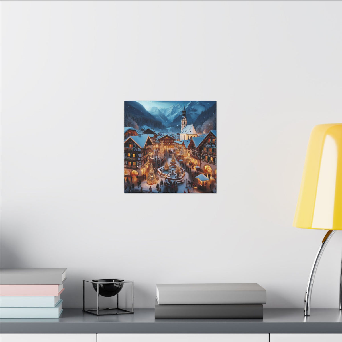 German Winter Village Christmas Canvas Print
