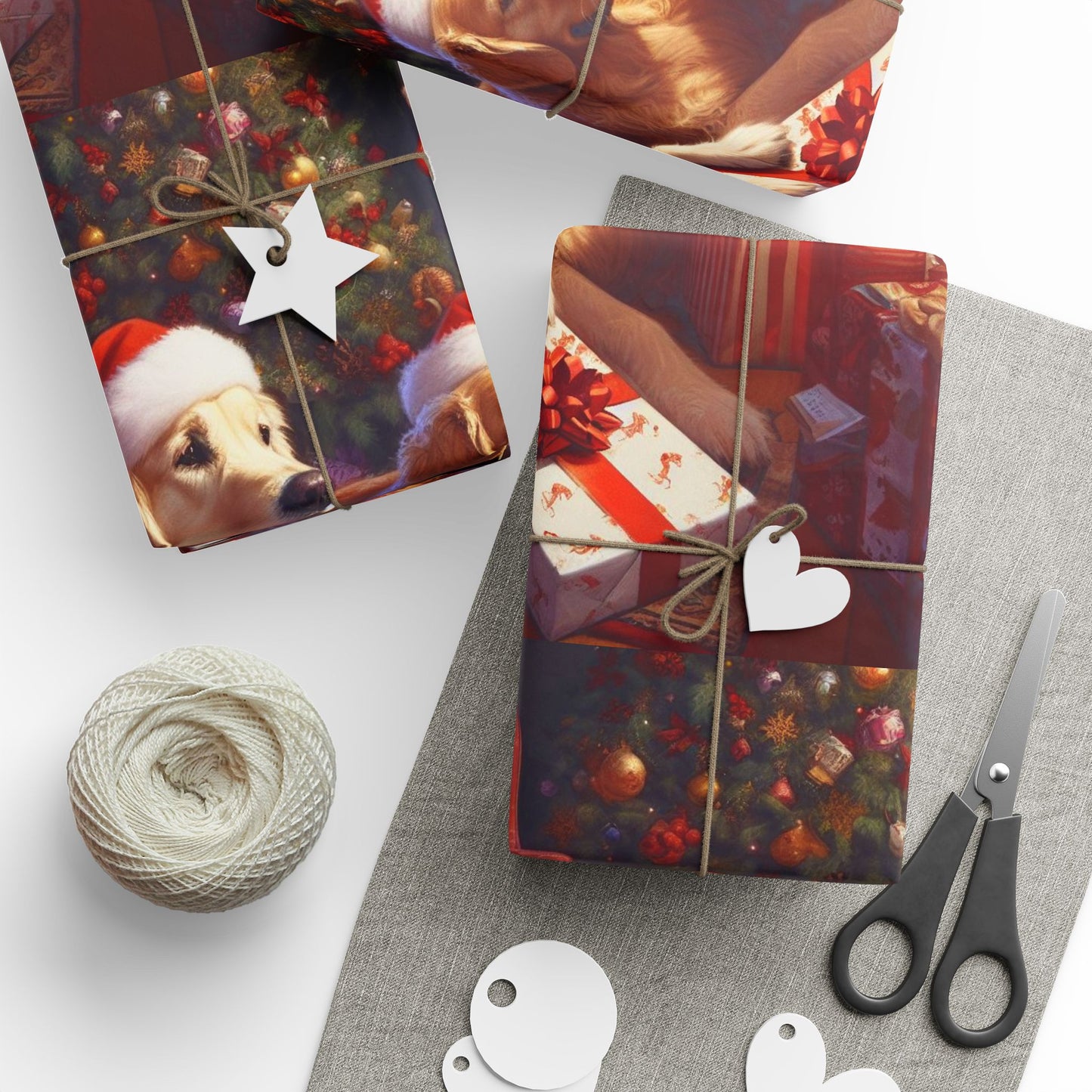 Golden Retriever Christmas Wrapping Paper