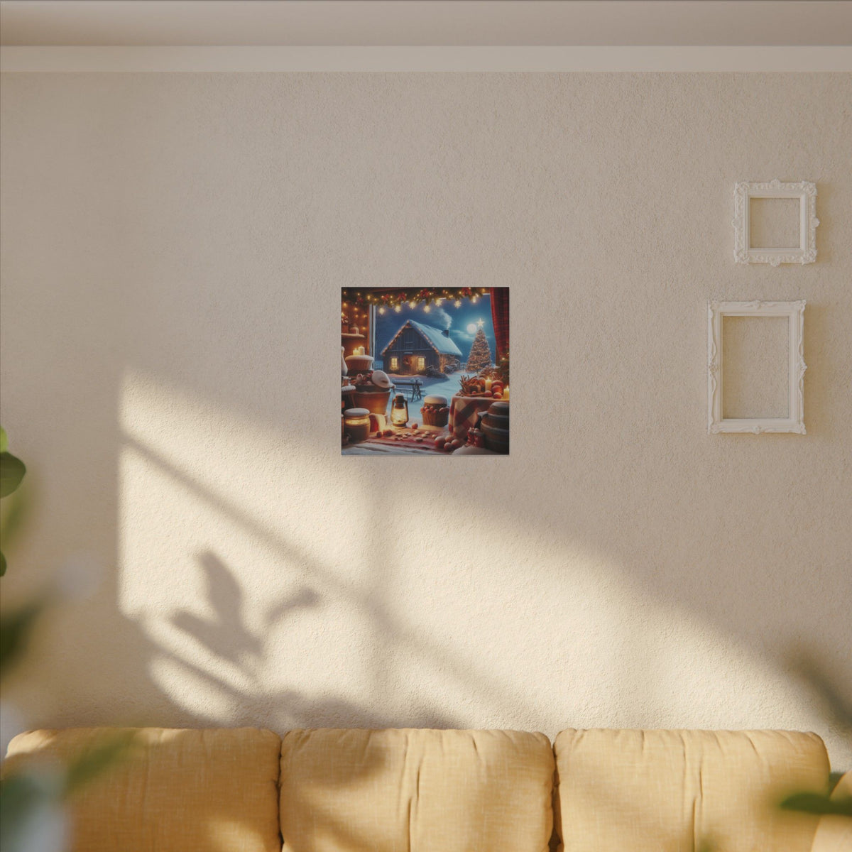 Christmas Cottage Matte Canvas Wall Art