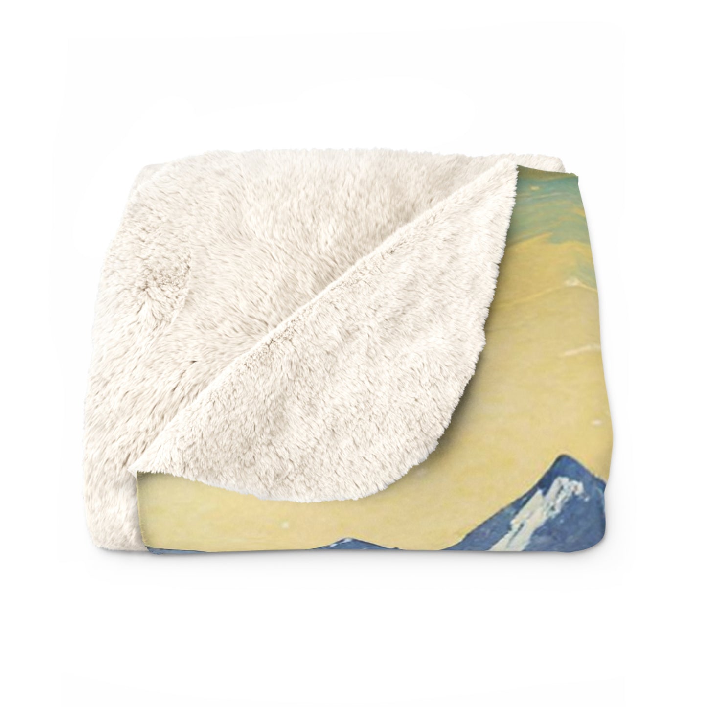 Grizzly Bear Christmas Dinner Sherpa Fleece Blanket