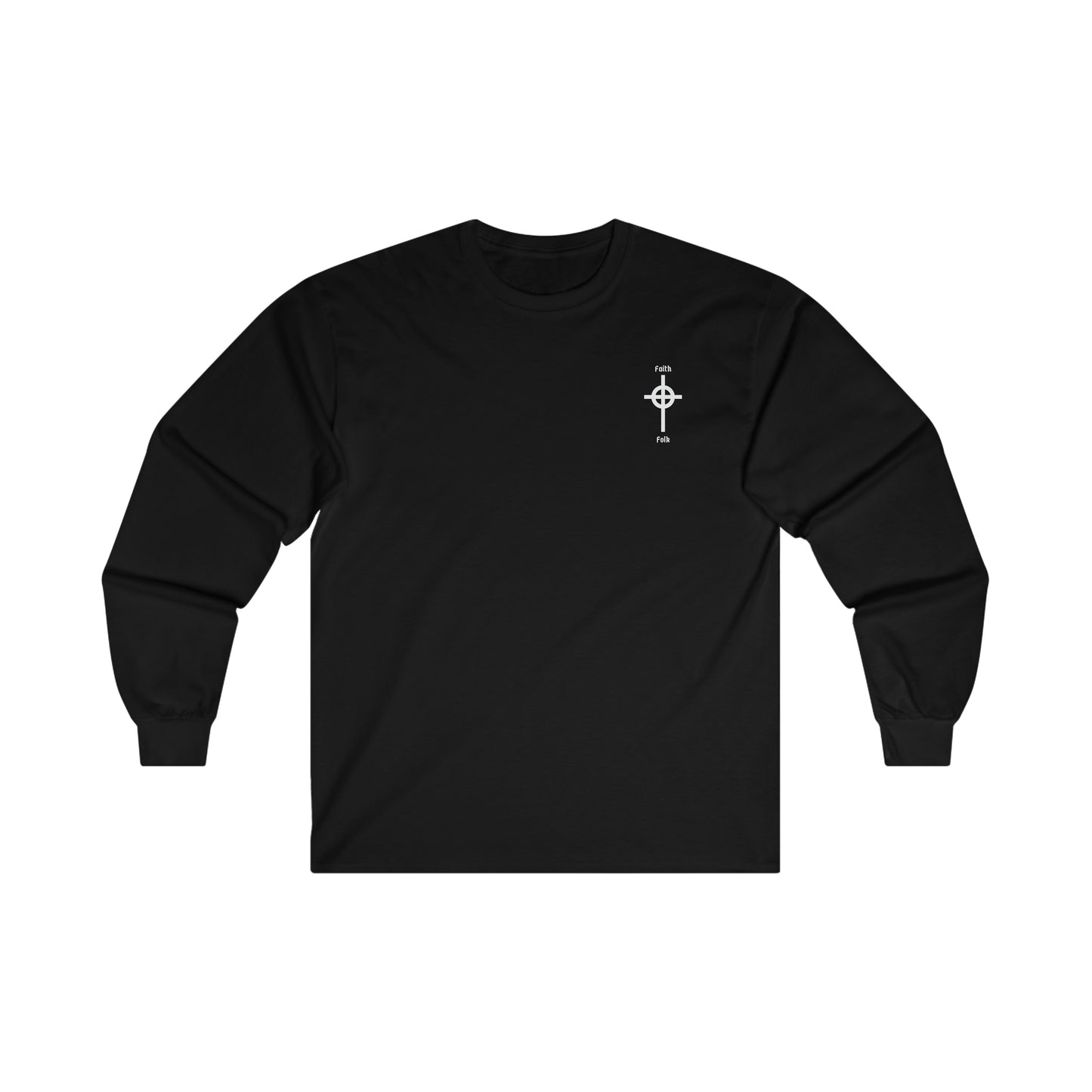 Faith and Folk Long Celtic Cross Cotton Long Sleeve Tee