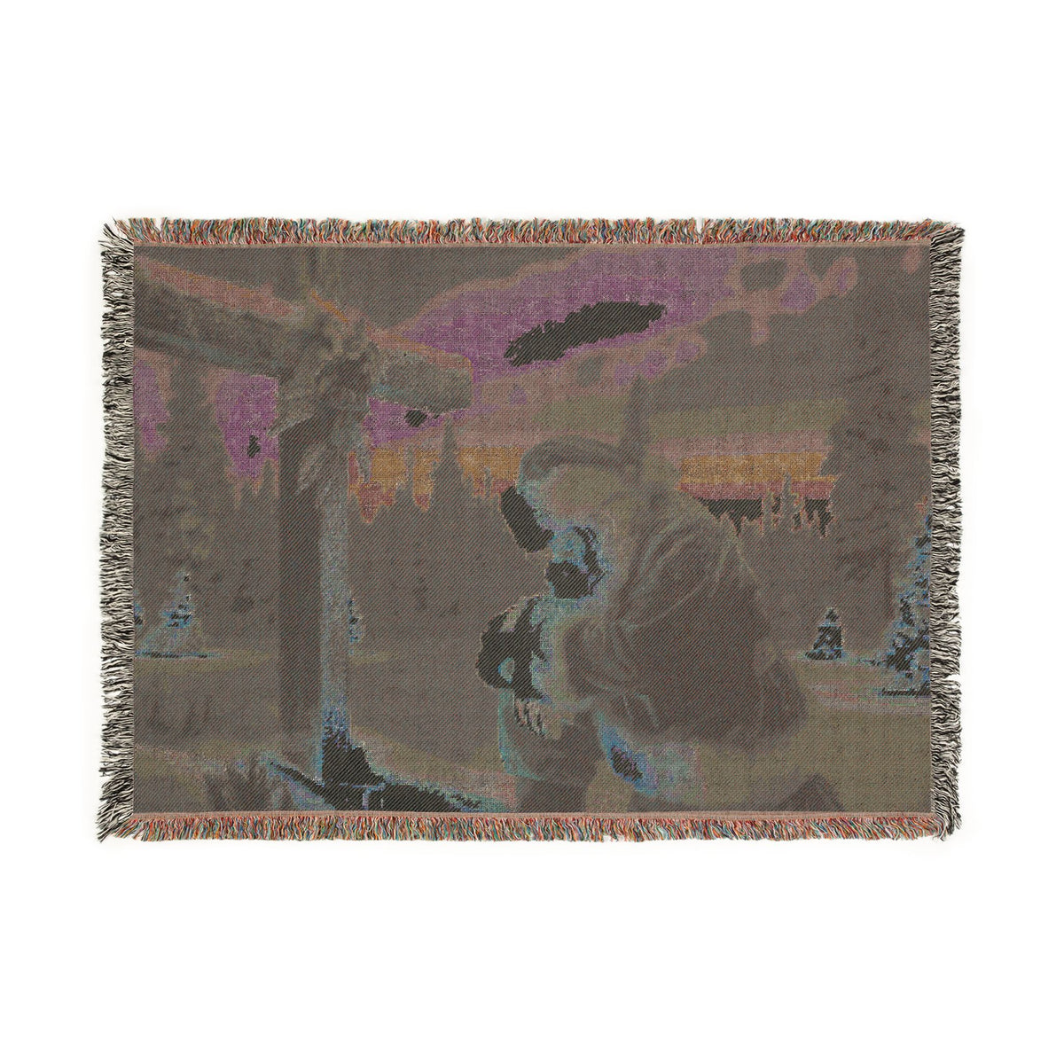 Grateful Santa Woven Christmas Blanket