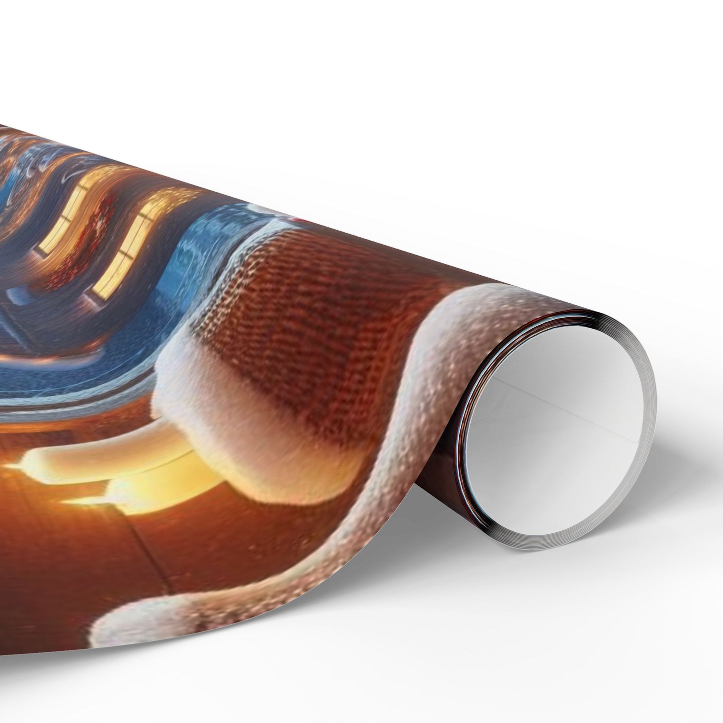 Christmas Farmhouse Wrapping Paper Roll — Cozy Holiday Gift Wrap
