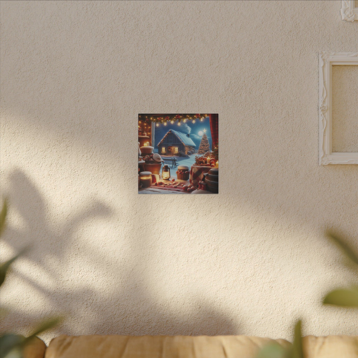 Christmas Cottage Matte Canvas Wall Art