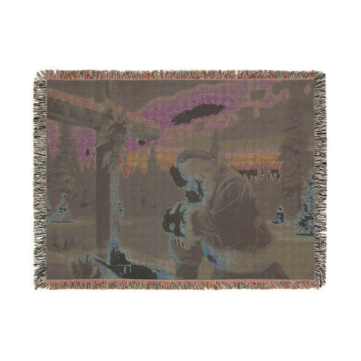 Grateful Santa Woven Christmas Blanket