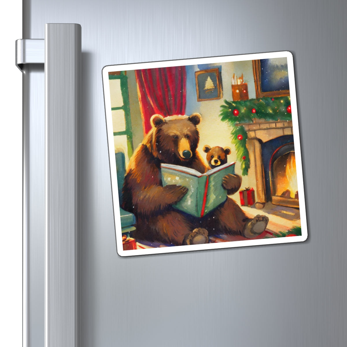 Bear Christmas Story Magnet